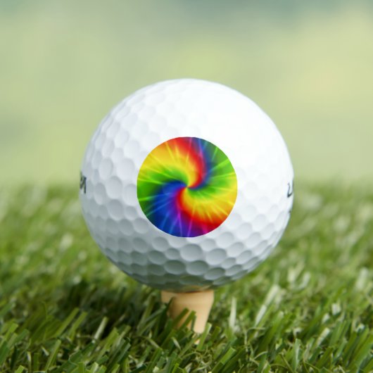 Gefärbte Krawatte-Regenbogenmuster Golfball (Insitu T-Shirt)