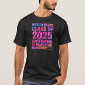 Gefärbte Krawatte Rente Class of 2025 Countdown in T-Shirt (Vorderseite)