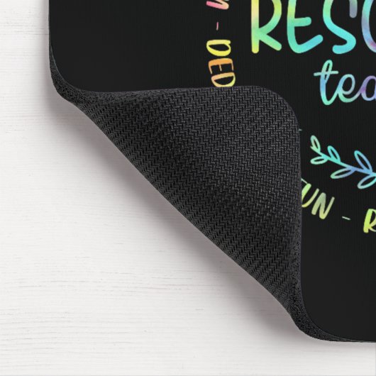 Gefärbte Krawatte-Ressourcen-Lehrerin Anerkennung  Mousepad (Ecke)