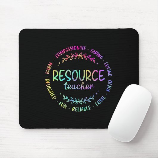 Gefärbte Krawatte-Ressourcen-Lehrerin Anerkennung Mousepad (Mit Mouse)
