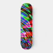 Gefärbte Krawatte Retro Wave Fraktal Skateboard (Vorderseite)