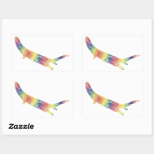 Gefärbte Krawatte River Otter Sticker (Blatt)