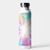 Gefärbte Krawatte Rosa Orange Aquamarine Lila Mono Trinkflasche (Links)