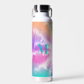 Gefärbte Krawatte Rosa Orange Aquamarine Lila Mono Trinkflasche (Vorne)