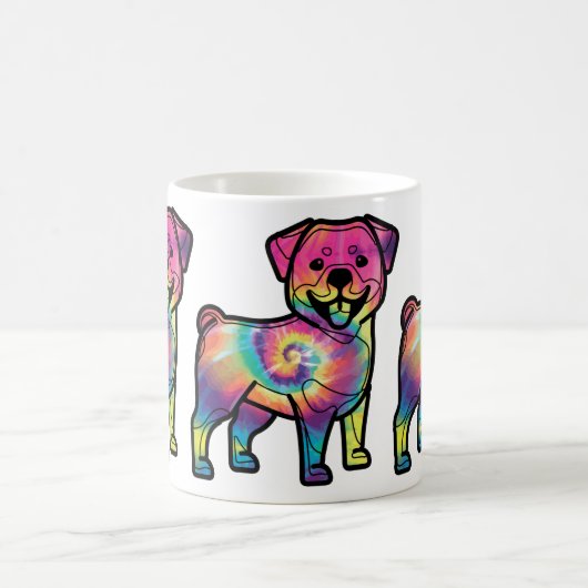 Gefärbte Krawatte Rottweiler Kaffeetasse (Mittel)