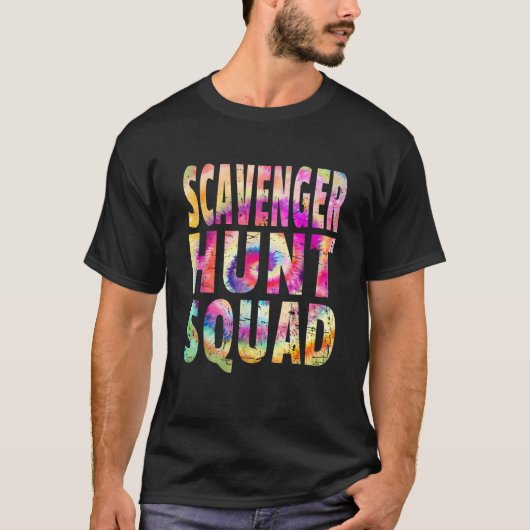 Gefärbte Krawatte Scavenger Jagen Squad Fun Match T-Shirt (Vorderseite)