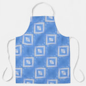 Gefärbte Krawatte Schachbrett Blau und Weiß Schürze (Vorderseite)