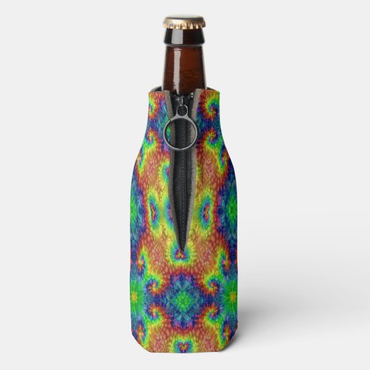 Gefärbte Krawatte Schädeltod Zombie Flasche Cooler Flaschenkühler (Flasche Rückseite)