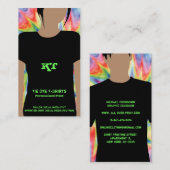 Gefärbte Krawatte Schneiden Sie den gesamten Wärme Visitenkarte (Vorne/Hinten)