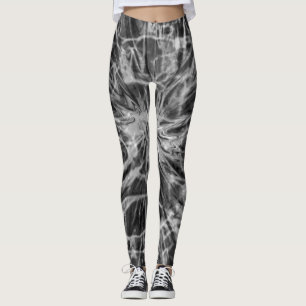GEFÄRBTE KRAWATTE SCHWARZ-WEISS LEGGINGS
