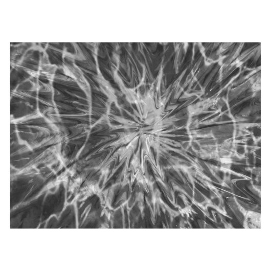 GEFÄRBTE KRAWATTE SCHWARZ-WEISS TISCHDECKE (Vorderseite (Horizontal))