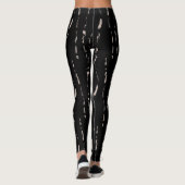 Gefärbte Krawatte Schwarzes Punk Abstraktes Muster Leggings (Rückseite)