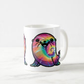 Gefärbte Krawatte Sea Lion Kaffeetasse (VorderseiteRechts)