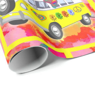 gefärbte Krawatte Sechzigerjahre Siebzigerjahre Geschenkpapier