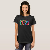 Gefärbte Krawatte Senior 2023 Class of 2023 Gradua T-Shirt (Vorne ganz)