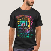 Gefärbte Krawatte Senior Abschluss Class of 2023 S T-Shirt (Vorderseite)