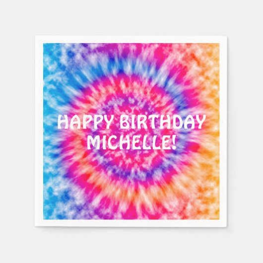 Gefärbte Krawatte Serviette (Vorderseite)