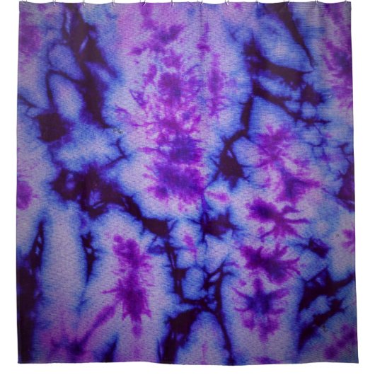 Gefärbte Krawatte Shades of Lila & Blue Duschvorhang (Vorderseite)