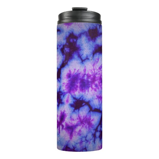 Gefärbte Krawatte Shades of Lila & Blue Thermosbecher (Vorderseite)