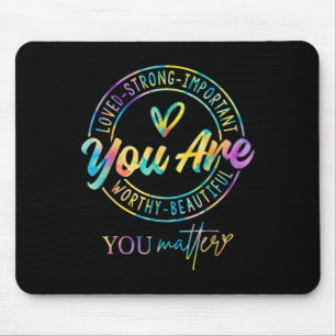Gefärbte Krawatte Sie Herzlichkeit Psychische Gesu Mousepad