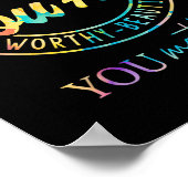 Gefärbte Krawatte Sie Herzlichkeit Psychische Gesu Poster (Ecke)