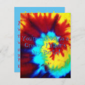 Gefärbte Krawatte sieht Vatertag-Party Einladung (Vorne/Hinten)