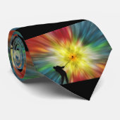 Gefärbte Krawatte Silhouette Golfer (Gerollt)