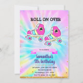 gefärbte Krawatte Skate Party Einladung (Vorderseite)