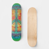 Gefärbte Krawatte Skateboard - Friedenszeichen (Vorderseite)