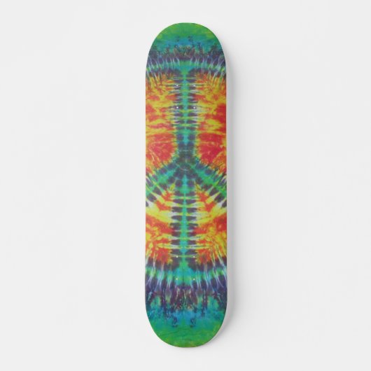 Gefärbte Krawatte Skateboard - Friedenszeichen (Vorne)