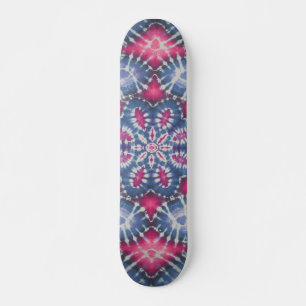 Gefärbte Krawatte Skateboard - Rot und Blau