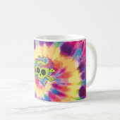 Gefärbte Krawatte Skull Kaffeetasse (VorderseiteRechts)