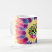 Gefärbte Krawatte Skull Kaffeetasse (Vorderseite Links)