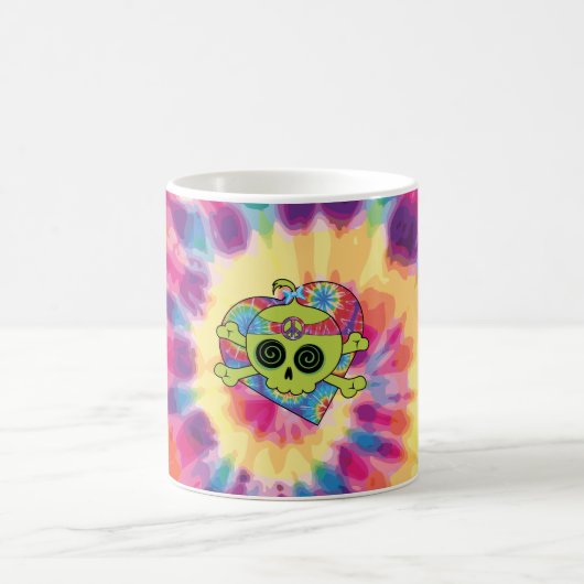 Gefärbte Krawatte Skull Kaffeetasse (Mittel)