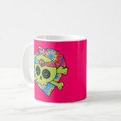 Gefärbte Krawatte Skull Kaffeetasse (Vorderseite Links)