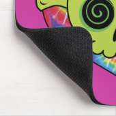 Gefärbte Krawatte Skull Mousepad (Ecke)