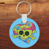 Gefärbte Krawatte Skull Schlüsselanhänger (Vorderseite)