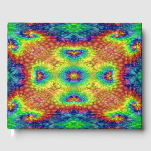 Gefärbte Krawatte Sky Vintag Fraktal Kaleidoskop Gästebuch