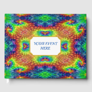 Gefärbte Krawatte Sky Vintag Fraktal Kaleidoskop Gästebuch