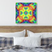 Gefärbte Krawatte Sky Vintag Fraktal Kaleidoskop Leinwanddruck (Insitu (Schlafzimmer))
