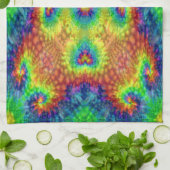 Gefärbte Krawatte Sky Vintages Fraktal Kaleidoskop Geschirrtuch (Gefaltet)