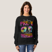 Gefärbte Krawatte So Long Pre K Hello Kindergarten Sweatshirt (Vorne ganz)