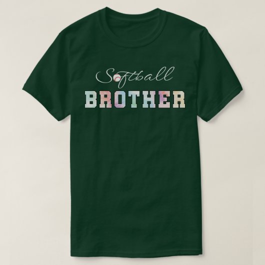 Gefärbte Krawatte Softball Brother Softball Sport T-Shirt (Design vorne)