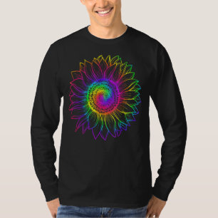 Gefärbte Krawatte Sonnenblumen Sonnenblumen T-Shirt