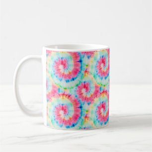 gefärbte Krawatte Spiral. Schöne Wasserfarbe Kunst Kaffeetasse