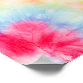 Gefärbte Krawatte Spirale, Aquarellkunst. Poster (Ecke)