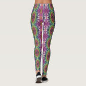 Gefärbte Krawatte Spiralrosa Leggings (Rückseite)