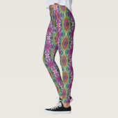 Gefärbte Krawatte Spiralrosa Leggings (Links)
