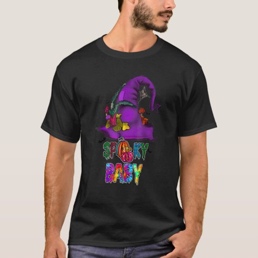 Gefärbte Krawatte Spooky Baby Hexenhut Trick oder  T-Shirt (Vorderseite)