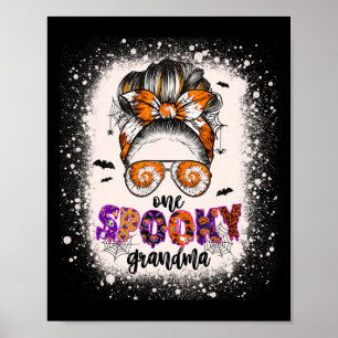 Gefärbte Krawatte Spooky Oma Halloween Monster Mes Poster